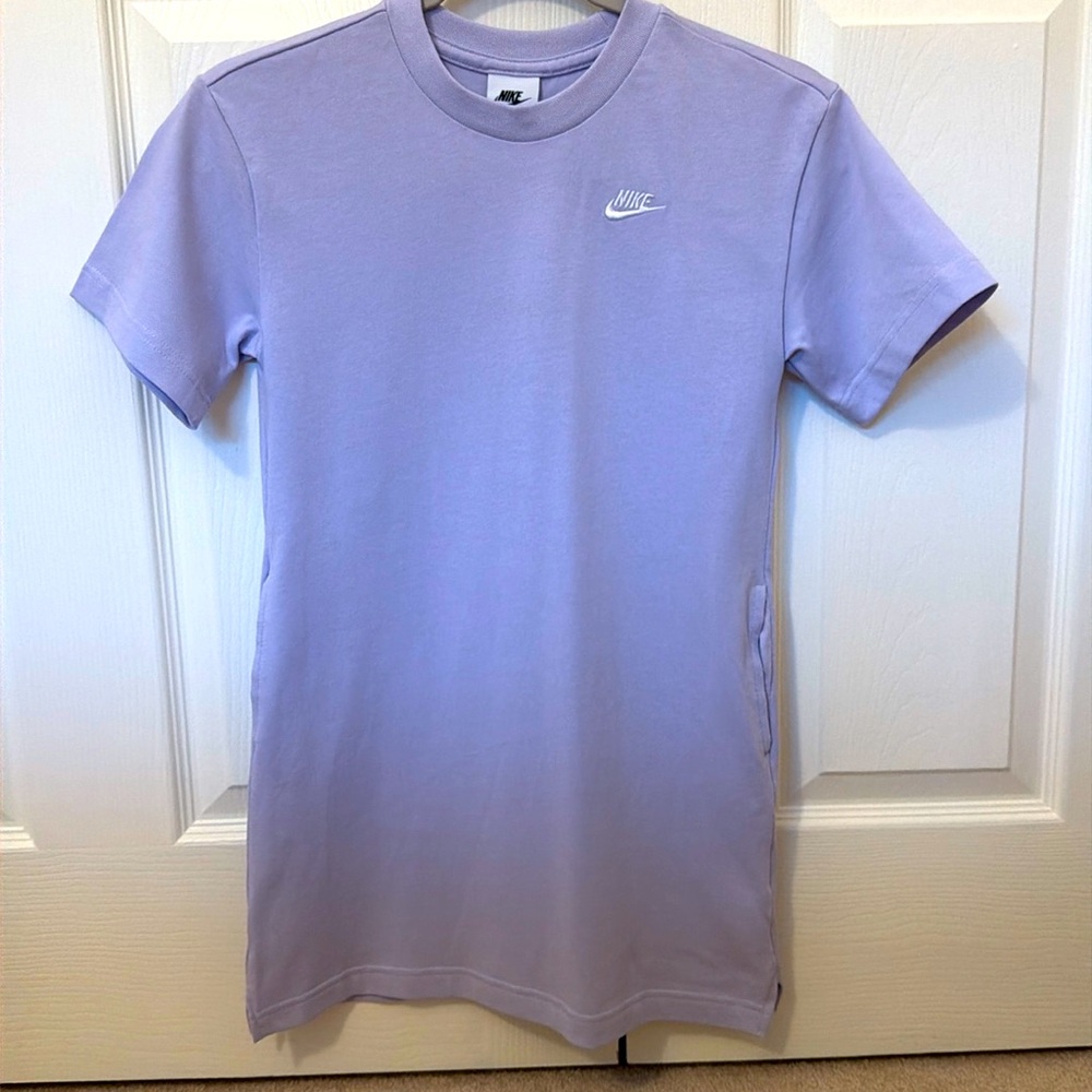Nike periwinkle t-shirt dress size small new with tags